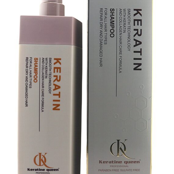 Keratine Queen Smooth Technology Shampoo for All Hair Types, With Keratin Hair Care Formula, Repair and Damaged Hair, Paraben Free Sulfate Free, 800ML/28.2FL.OZ