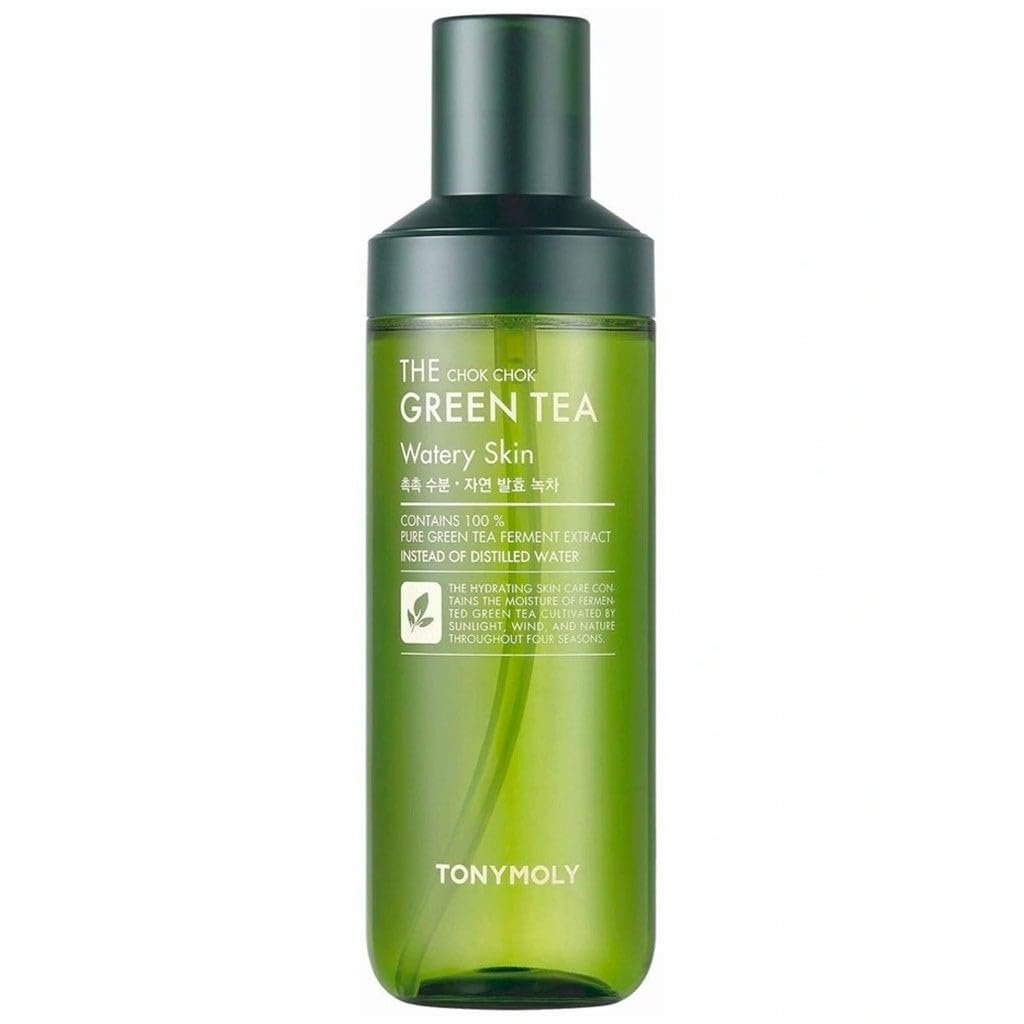 TONYMOLY The Chok Chok Green Tea Watery Skin Toner for Face, Green Tea Korean Toner, Hydrating & Moisturizing, Korean Skin Care