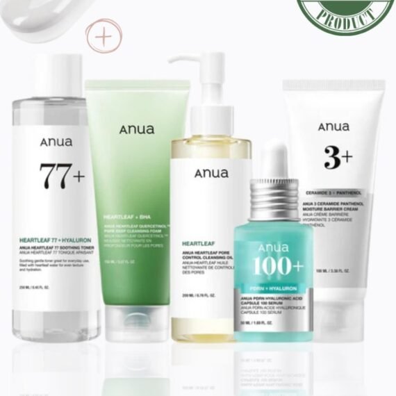 Heartleaf & PDRN Brightening Hydration Skincare Bundle- Heartleaf Pore Control Cleansing Oil, Heartleaf Quercetinol Pore Deep Cleansing Foam, Heartleaf 77 Soothing Toner, PDRN Hyaluronic Acid Capsule 100 Serum & 3 Ceramide Panthenol Moisture Barrier Cream 650ml