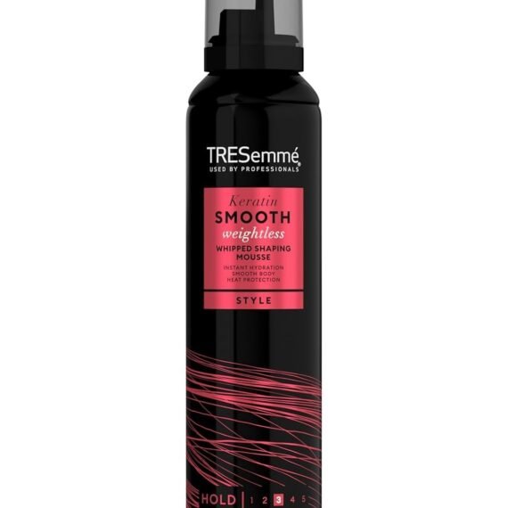 TRESemmé Whipped Shaping Mousse Keratin Smooth for Instant Hydration, Weightless, 7 Fl Oz