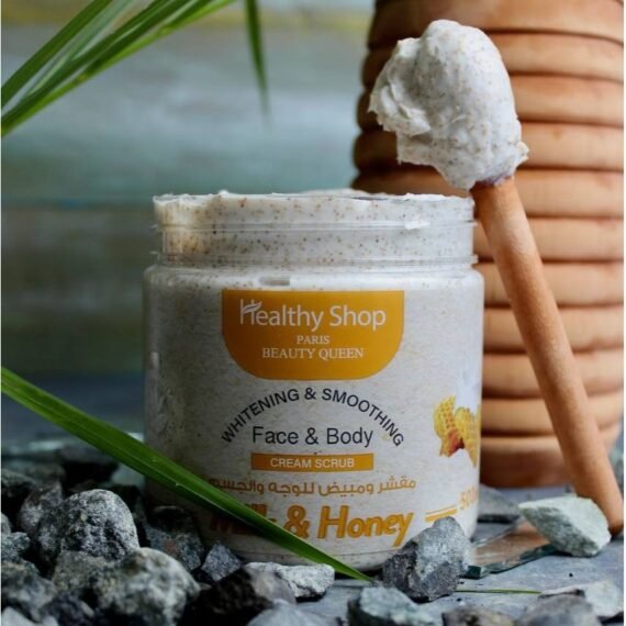 Whitening & Smoothing Face & Body gel Scrub with Milk & Honey