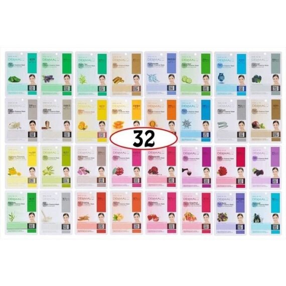 A+B Korea Collagen Essence Full Face Facial Mask Sheet 32 Full Color SET