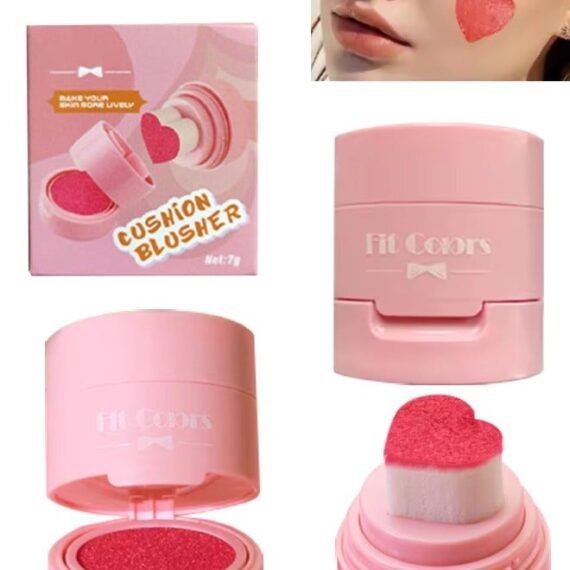 Cushion Blusher for Face Air Cushion Blush Natural Blusher for Cheeks Shimmer Face Highly Pigmented Blush Makeup Long lasting Loose Powder for Blush Eyeshadow and Lipstick 7g 04