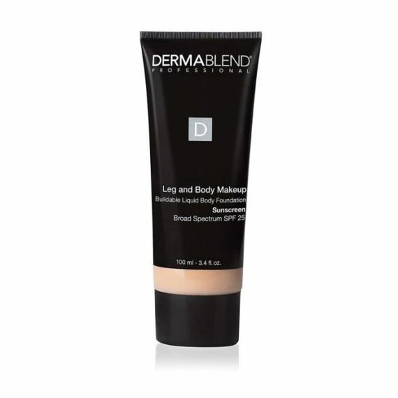 Leg and Body Makeup Foundation with SPF 25, 10N Fair Ivory, 3.4 Fl. Oz.