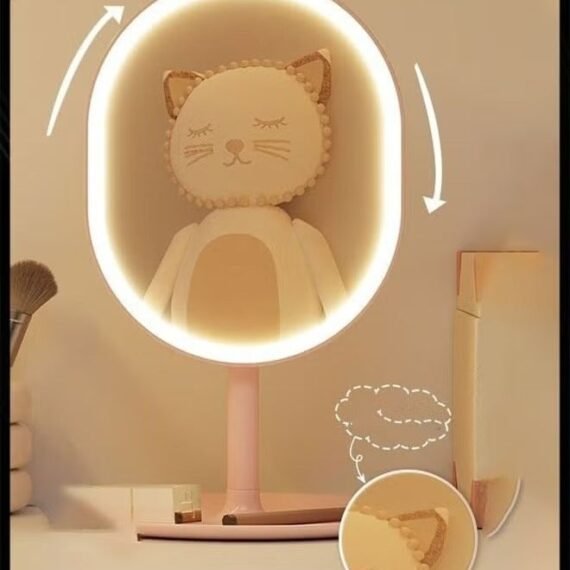 Women LED Makeup Mirror Vanity Mirror With 3 Light Modes Touch Control Portable Stand and Compact Mirror Vanity Cosmetic Mirror