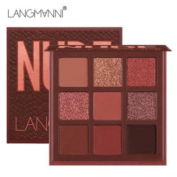 9 Shades Of Eye Shadow Palettes Makeup Eye Shadow Palettes Pink Eye Shadow Wine Red Eye Shadow Waterproof Long Lasting Natural Mixing Pigment Makeup