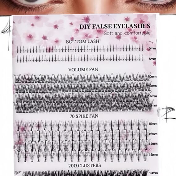 404 Clusters Large Capacity DIY False Eyelash Set, 10-16mm Segmental Single Clusters for Eyelash Extension,5-6mm Natural Dense and Realistic Mixed Style Lower Lashes, Wispy Lashes Kit for Beginners.