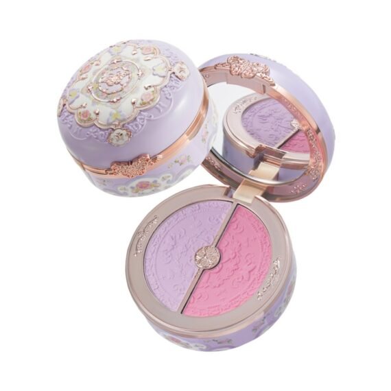 Butterfly Cloud Collar Rouge Box Highlighting & Blush Duo Powder Natural Finish 2-in-1 Highlighter And Blusher-04 Fluttering Romance