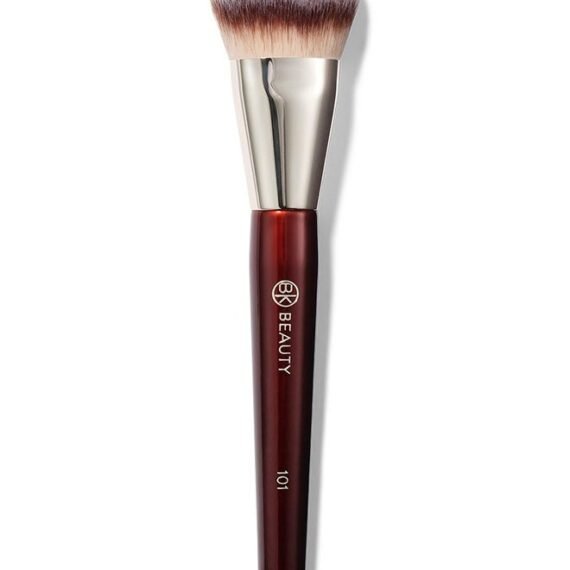 Brushes - 101 Contoured Foundation Brush - Foundation Makeup Brushes - Face Brush for Liquid or Cream Foundations