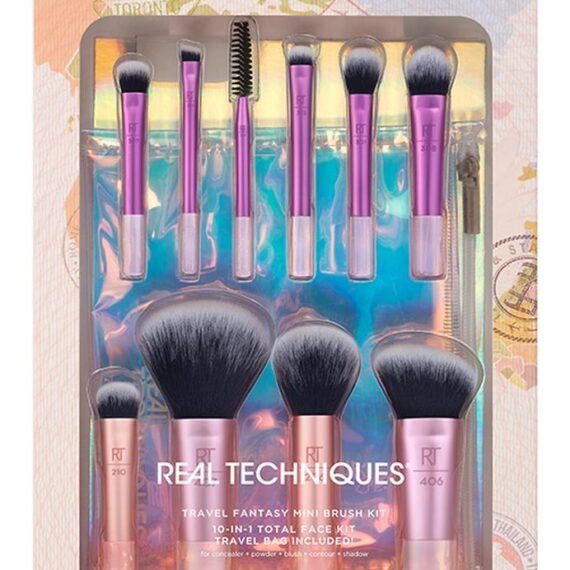 RT Travel Fantasy Mini Travel Brush Set Rust