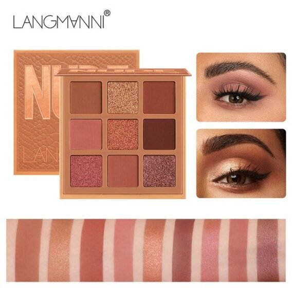 NUDE MAGICAL,Eyeshadow Palette, 9 Color Eye Shadow Plate, Glitter Matte Natural Neutral Colorful Eyeshadow, Waterproof Long Lasting Natural Mixing Pigment Eyeshadow Palette Makeup#A
