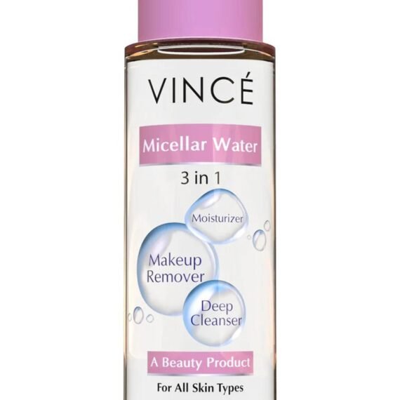 Micellar Water – All-In-One Cleansing Water – Gently Removes Makeup, Impurities, Dirt & Oil – Hydrates, Soothes Irritation & Makes Skin Clean, Supple, and Smooth – For All Skin Types, 160ml
