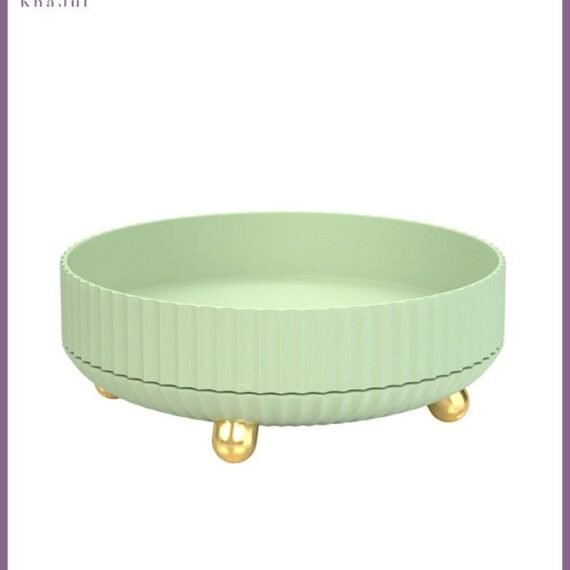 360° Rotating Storage Tray, Makeup Perfume Organizer,Cosmetic Skincare Tray  with Large Capacity(Green)