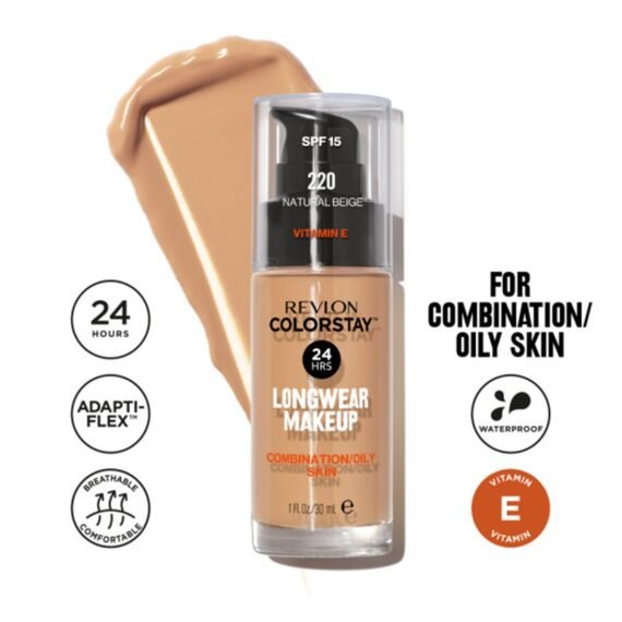 ColorStay Longwear Makeup for Combination/Oily Skin SPF 15 Natural Beige 220