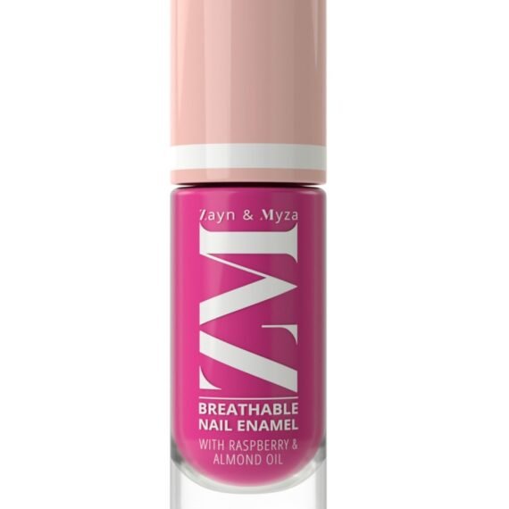 Breathable Nail Enamel With Raspberry & Almond Oil - Fast Drying, 6 ml Pink Popsicle