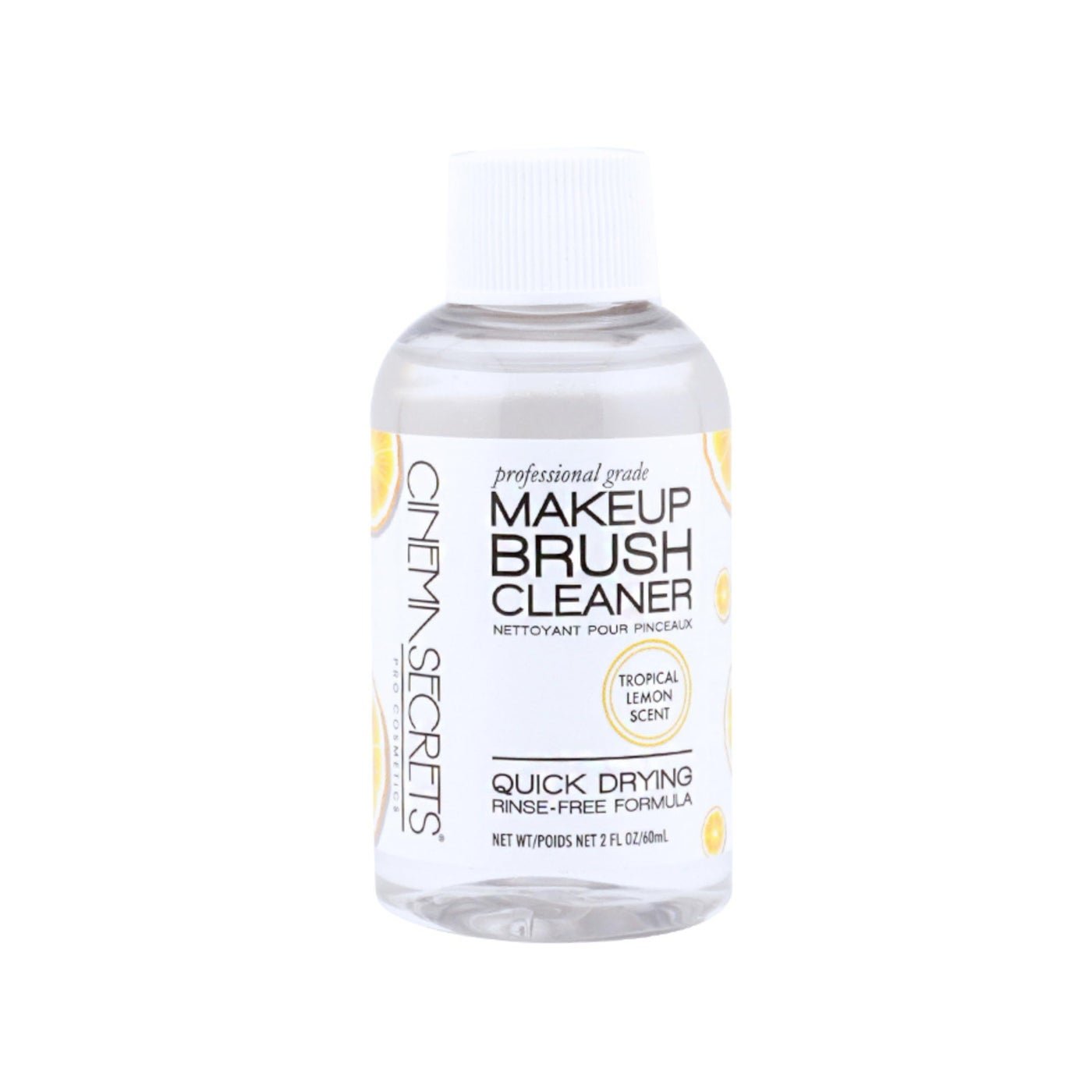 Cinema Secrets Original Makeup Brush Cleaner Kit - Professional Cleanser + Cleansing Tin for Makeup Brushes - Quick-Drying, Rinse-Free Formula - Removes Stubborn Waterproof Make Up - Lemon (2 fl oz)