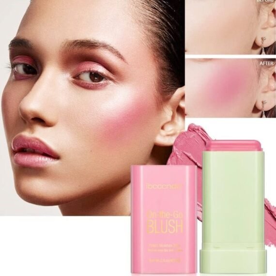 Multi Use On The Go Makeup Blush Stick Liquid Blush for Cheeks Cream Matte Blush Liquid Natural Looking Waterproof Lightweight Breathable Feel  Long Wearing Dewy Finish Makeup Blusher 19g