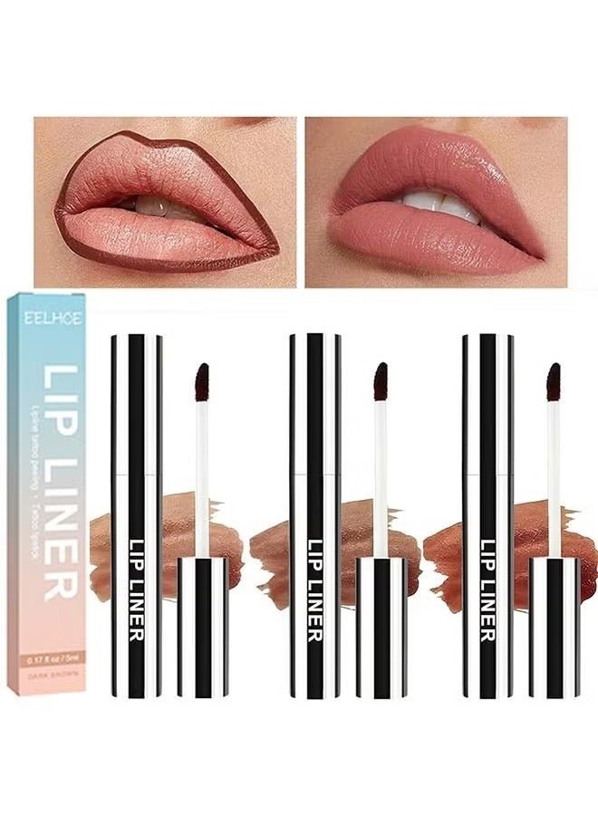 Long-Lasting Peel-Off Lip Stain,Peel Off Lip Liner, Waterproof, Plump Lip Lines,Long Lasting Lip Stain Peel Off, Highly Pigmented Color (3Color, 3)