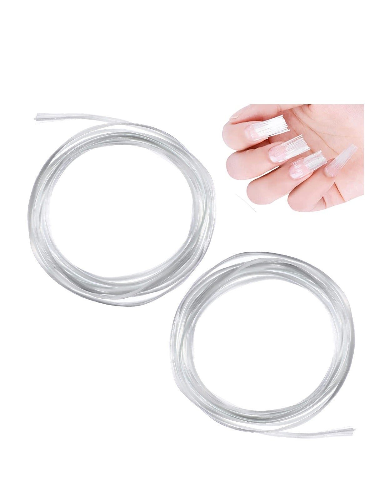 False Nail Extension Fiber, 400cm Fiberglass Nail Extension Kit, Adjustable Shape Nails Lengthening Fibers Tools, DIY Fiberglass Nail, Salon Nail Art Personal Home Use