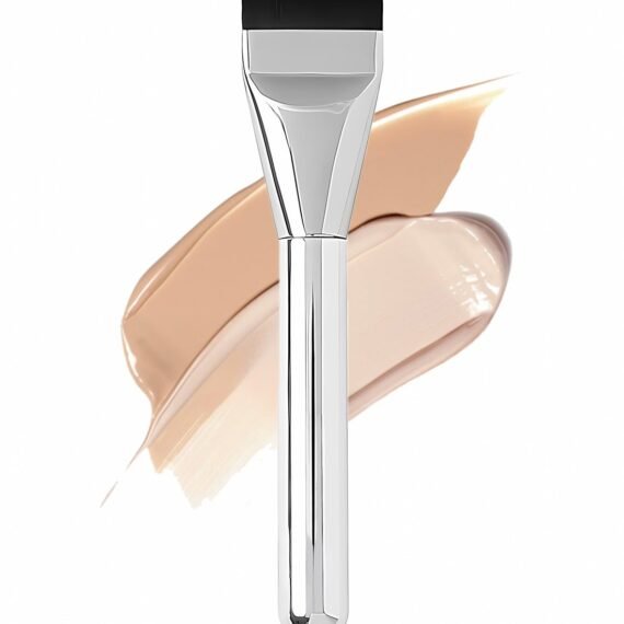Flat Foundation Brush for Liquid Makeup,Ultra Thin Liquid Foundation Brush Premium Makeup Face Brush for Blending, Cream, Thin Foundation Brush Makeup Tool Face Foundation Flat Brush-silver
