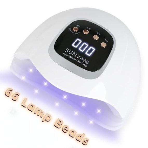 UV LED Nail Lamp, UV Light for Nails 280W Led Lamp for Gel Nails, Professional Nail Dryer 66 LEDs Automatic Sensor -  Led Nail Lamp, Reusable Nail File & Buffer and Brush