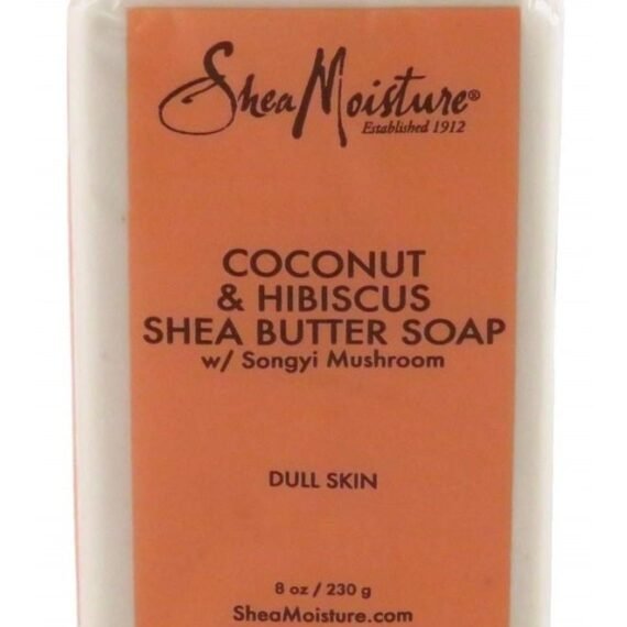 Shea Moisture Soap 8 Ounce Bar Coconut & Hibiscus Shea Butter (235ml) (6 Pack)