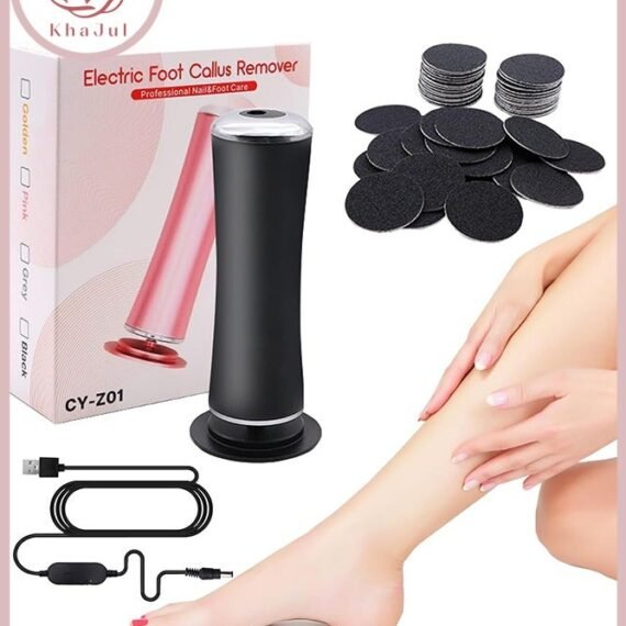 Electric Foot Callus Remover, Electronic Foot File Grinder with Speed Adjustable, 60pcs Replacement Sandpaper Discs, Pedicure Foot File Sander for Men Women Dead Cracked Hard Skin Calluses(Black)
