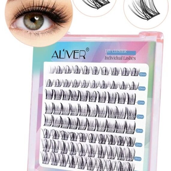 80 Pcs Lash Clusters Eyelash Extensions Wispy False Eyelashes Lash Clusters DIY Eyelash Extensions Individual False Eyelashes for Women (10mm - 14mm) C01