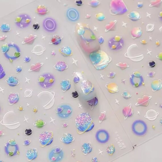 Splendid Dreamy Planet High Quality Nail Art Stickers Fashion Decals Art Idea Decoration Accessories T-4596
