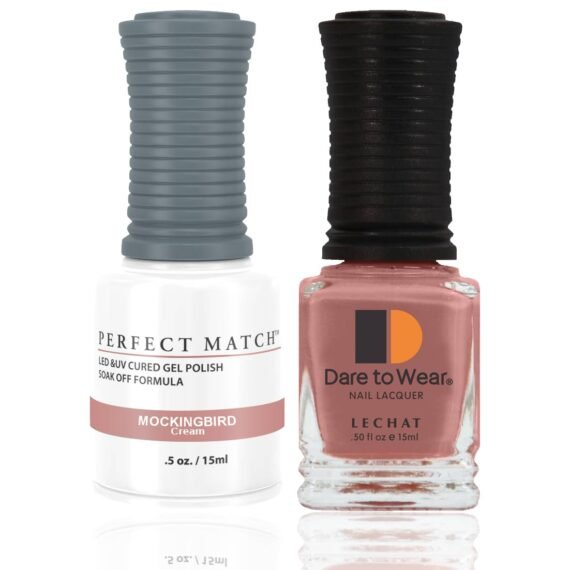 Perfect Match Gel Nail Polish 15ml Soak Off Long Lasting High Shine UV LED Gel Non Toxic Easy Application Wide Color Range for Manicure and Pedicure Mockingbird PMS27