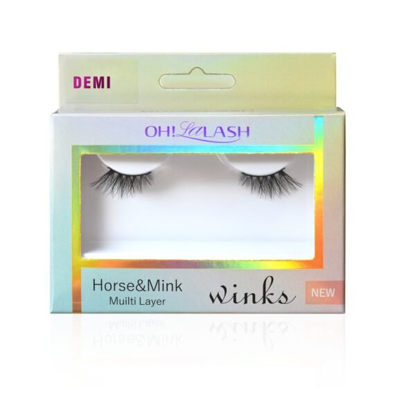 Flexible 3D multi-layer lashes in thin cotton band natural hair