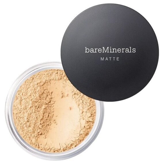 Matte Loose Mineral Foundation SPF 15, Powder Foundation Makeup, Buildable Coverage, Reduces Shine, Talc Free Foundation, Vegan