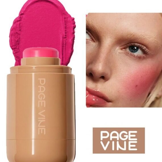 Pocket Blush - Long Lasting Smooth Lipstick Blush Stick, Matte Highly Chroma Blusher Paste, Waterproof Blusher Cream #02