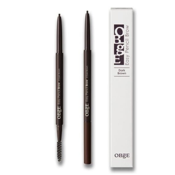 Easy Pencil Brow (Dark Brown, 0.003oz) - Ultra Fine Eyebrow Pencil with Brush for Precise and Effortless Brow Shaping. Long Lasting Natural Color.