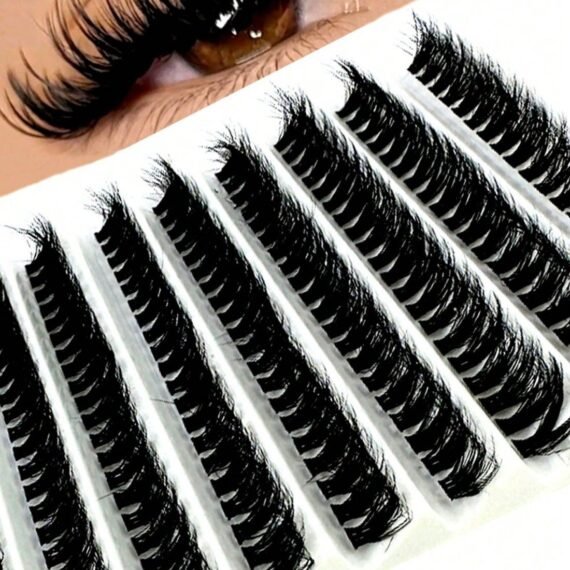 200Pcs D Curling Eyelashes MIX8-16mm Natural Eyelashes Volume Soft DIY Personalized Eyelashes Reusable Black for Make up