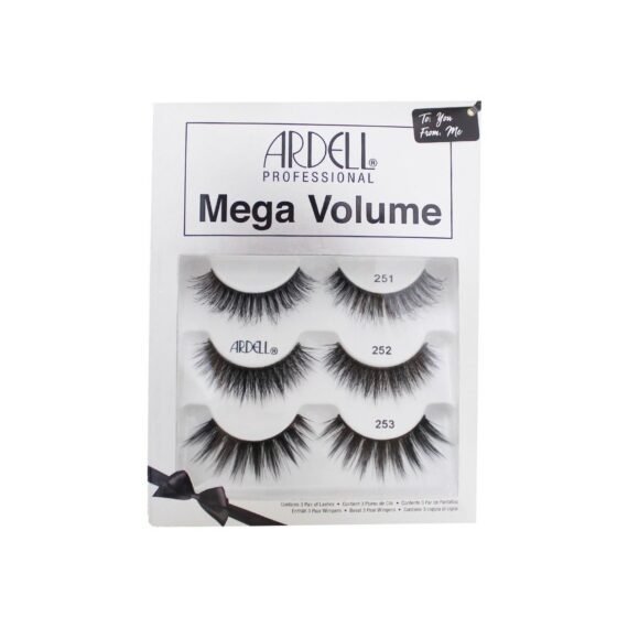 Ardell Mega Volume 3-Pack Strip Eyelashes - Holiday Edition, Dramatic Eye Look