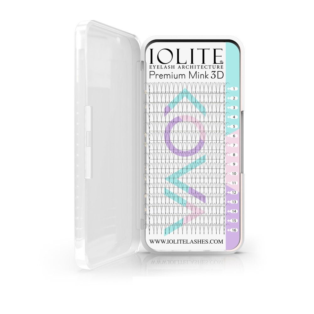 Iolite Premium 3D Mink Volume Eyelashes – Natural & Lightweight False Lashes (B Curl) Thickness 0.15mm - 10 MM