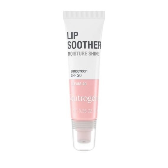 MoistureShine Lip Soother Gloss with SPF 20 Sun Protection, High Gloss Tinted Lip Moisturizer with Hydrating Glycerin and Soothing Cucumber for Dry Lips, Gleam 40, .35 oz