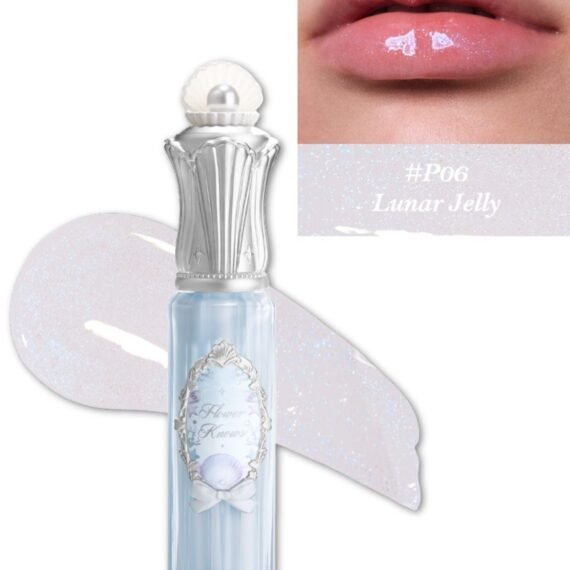 Shell's Jewel Nourishing Lip Glaze with Hydrating Essence and Glossy Shine  3-in-1 Lip Oil, Gloss & Treatment – P06 Lunar Jelly