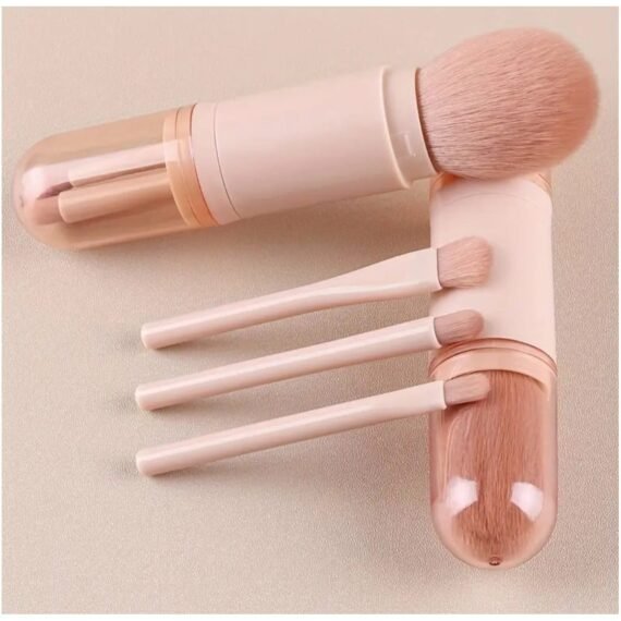 1 Pc Portable Blush Brush 4-in-1 Travel Small Makeup Set, Eyeshadow Brush Travel Makeup Brush Portable Ultra Small Four-Piece Set