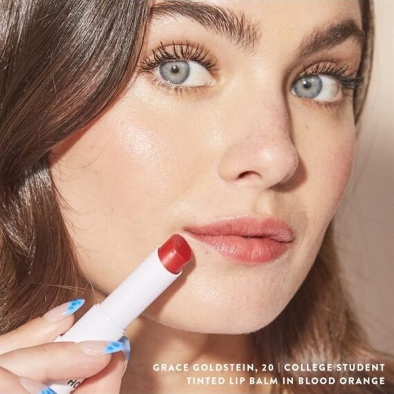 Tinted Lip Balm | Antioxidant-rich Acai Extracts + Avocado Oil | EWG Certified, Vegan, Cruelty Free | Blood Orange