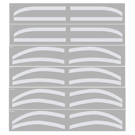 6 Pairs Eyebrow Tattoo Auxiliary Stickers, Disposable Adhesive Eyebrow Template Sticker Eyebrow Ruler Sticker Eye Makeup Aid Tools for Woman