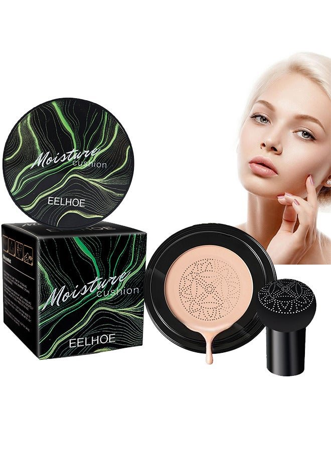 Mushroom Head Air Cushion BB Cream Foundation CC Cream Foundation Makeup Moisturizing BB Cream Liquid Foundation, Concealer Lasting Makeup Foundation Even Skin Tone Makeup Base Primer(Natural)
