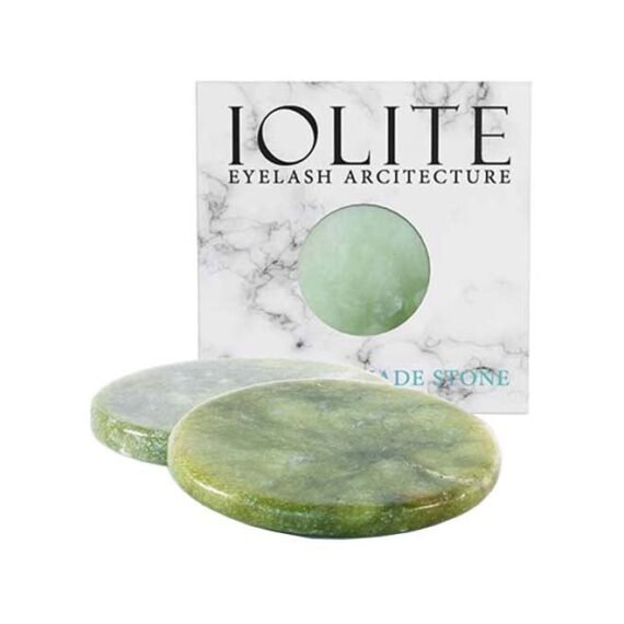 Natural Jade Stone Lash Glue Tile Eyelash Extension Jade Stone Glue Lashes Jade Stone Adhesive Pallet Fake Eye Lash Base IGJS