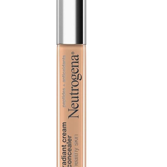 Neutrogena Healthy Skin Radiant Brightening Cream Concealer with Peptides & Vitamin E Antioxidant, Lightweight Perfecting Concealer, Non-Comedogenic, Cashew Light/Medium 03 cool undertones, 0.24 oz