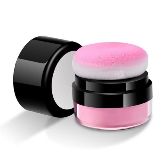 Loose Powder Air Cushion Blush Natural Blusher Bright Shimmer Face for Cheek Highly Pigmented Makeup(03#)