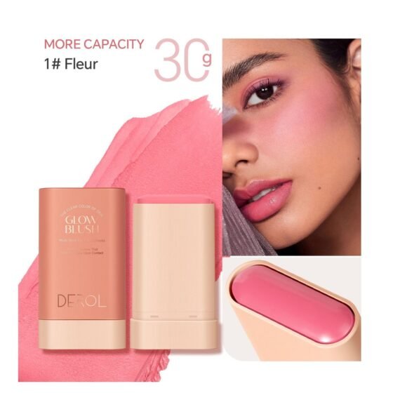 Cream Blush For Cheeks Face Blushes Stick Palette Bronzer Highlighter Shape Contour Moisturizing And Breathable Matte Finish Long-wearing Waterproof For Women Makeup