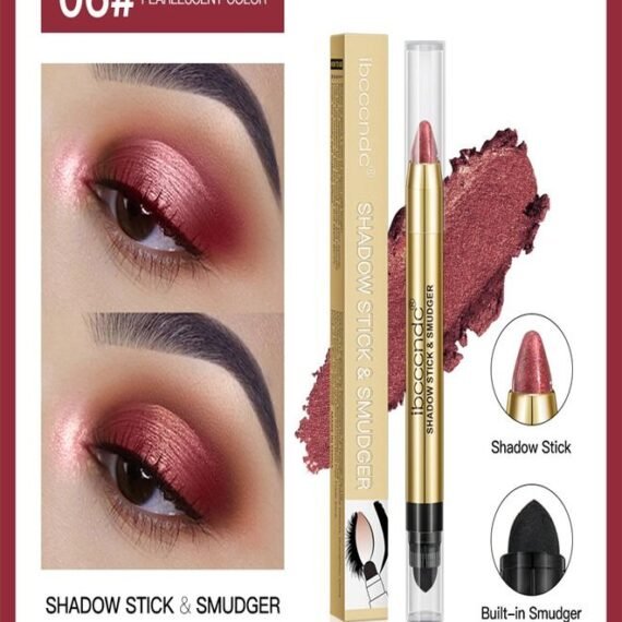 Double Head Eyeshadow Stick,Earth Toning Eyeshadow Pen,Keep Shiny Eye Makeup No.06