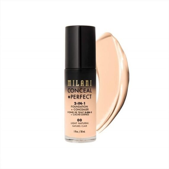 Conceal + Perfect 2-in-1 Foundation + Concealer - Light Natural (1 Fl. Oz.) Cruelty-Free Liquid Foundation - Cover Under-Eye Circles, Blemishes & Skin Discoloration for a Flawless Complexion