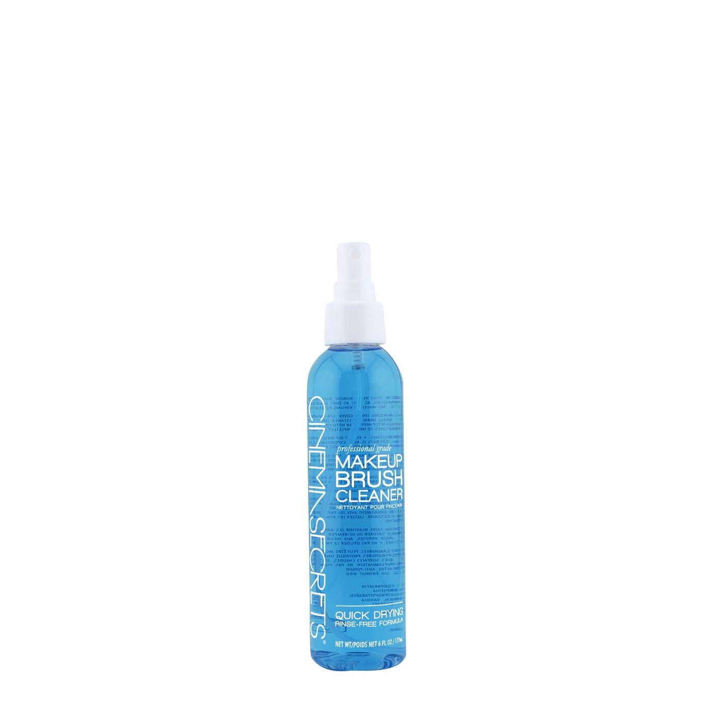 Cinema Secrets Original Blue Vanilla Makeup Brush Cleaner Spray - Professional Cleanser for Makeup Brushes - Quick-Drying, Rinse-Free Formula - Removes Stubborn Waterproof Make Up (6 fl oz)